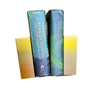 Rectangular Brushed Metal Bookend| Gold| Minimalist|MCM|Luxury| 1 Pair